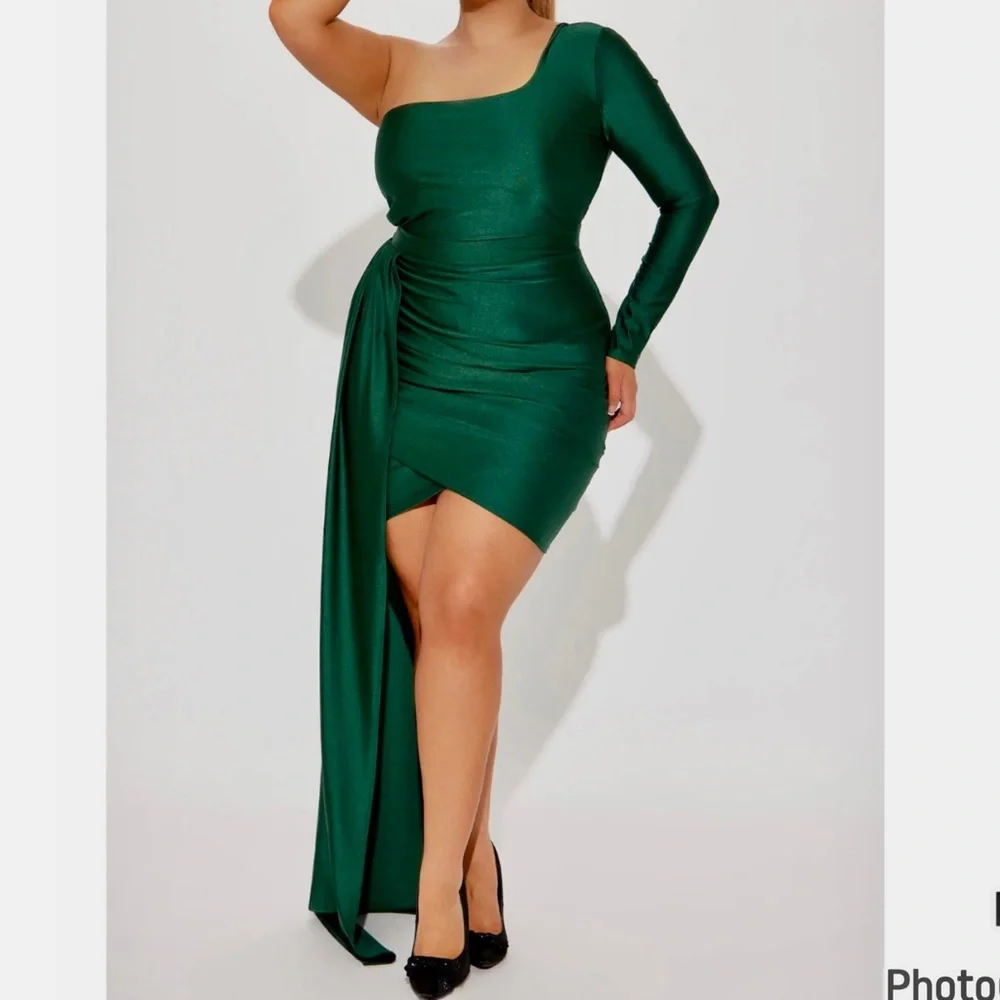 One Shoulder Mini Dress - Picture 1 of 4